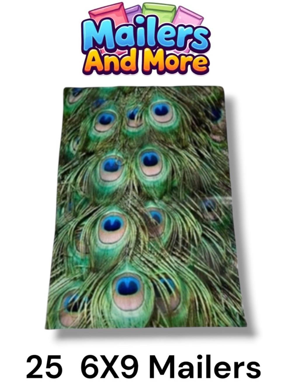 25 6X9 Peacock Eyes Flat Poly Mailers PRICE FIRM - Picture 1 of 5